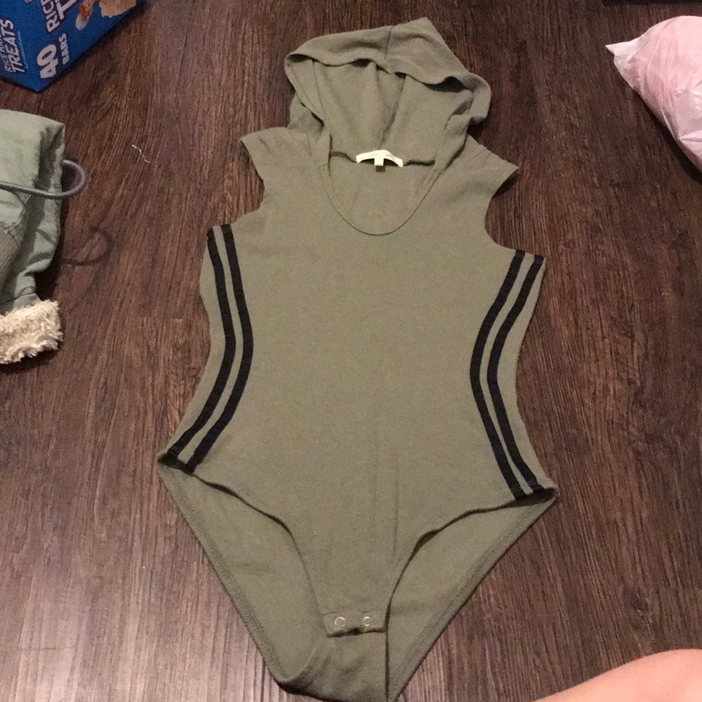 navy green bodysuit